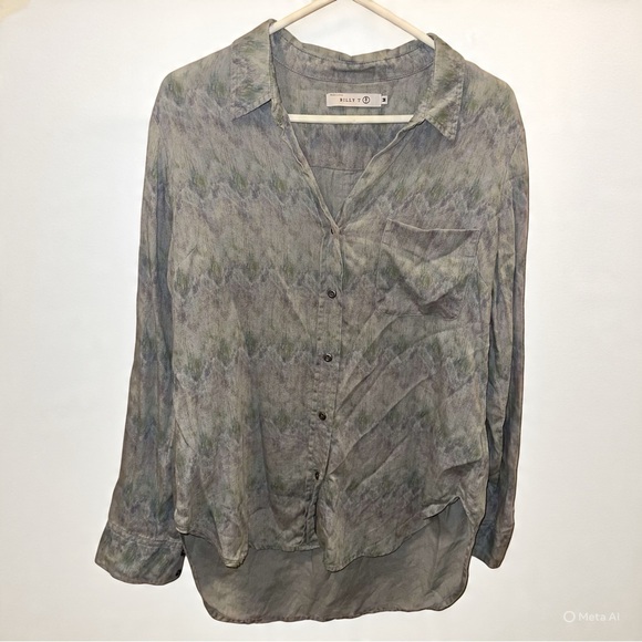 Billy T Watercolor Button-Up Shirt - Picture 1 of 6